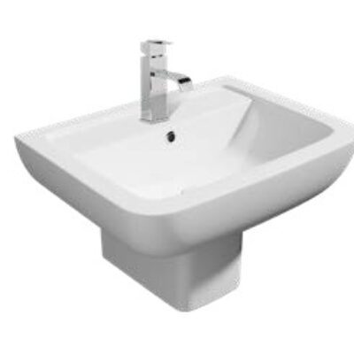 Options 600 550mm 1th Basin Semi Pedestal