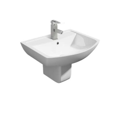 Pure 550mm 1th Basin Semi Pedestal