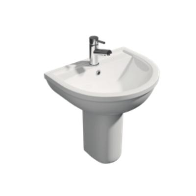 Lifestyle 450mm 1th Basin Semi Pedestal