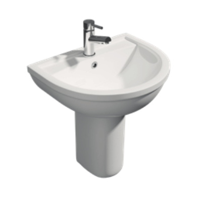 Lifestyle 550mm 1th Basin 500mm 1th Basin Semi Pedestal