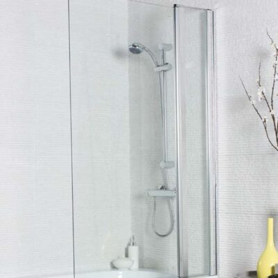 Bath Shower Screens Koncept Straight Screen, Square Edge with Extension Panel