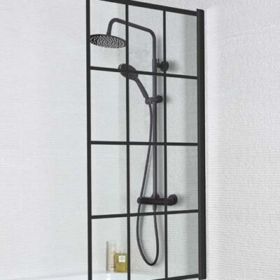 Bath Shower Screens Krittal Straight Screen, Square Edge