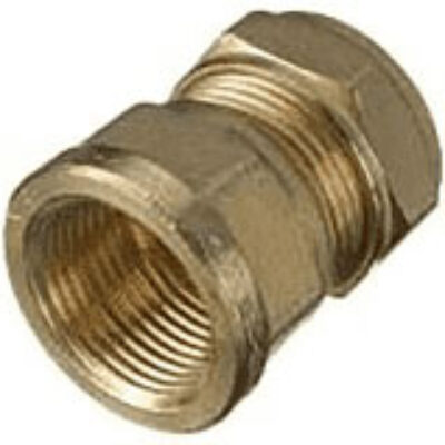 10mm x 1/4″ Comp Female Iron Coupler