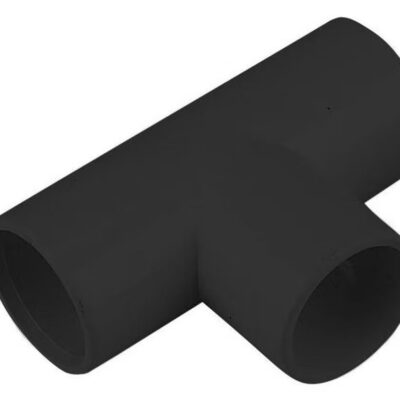 OVERFLOW SOLVENT WELD 90 DEGREE TEE Black