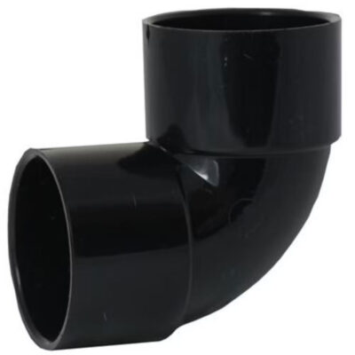 WASTE SOLVENT WELD 32mm 90 DEGREE KNUCKLE BEND BLACK