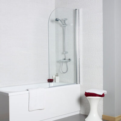 Bath Shower Screens Koncept Straight Screen, Radius Edge