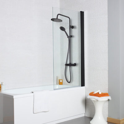 Bath Shower Screens Nero Straight Screen, Square Edge