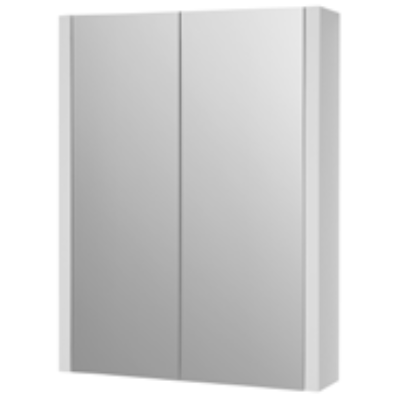 Furniture & Mirrors Purity 500mm Mirror Cabinet – White Gloss H 650 X W 500 X D 120