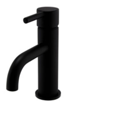 Brassware Nero Round Mono Basin Mixer